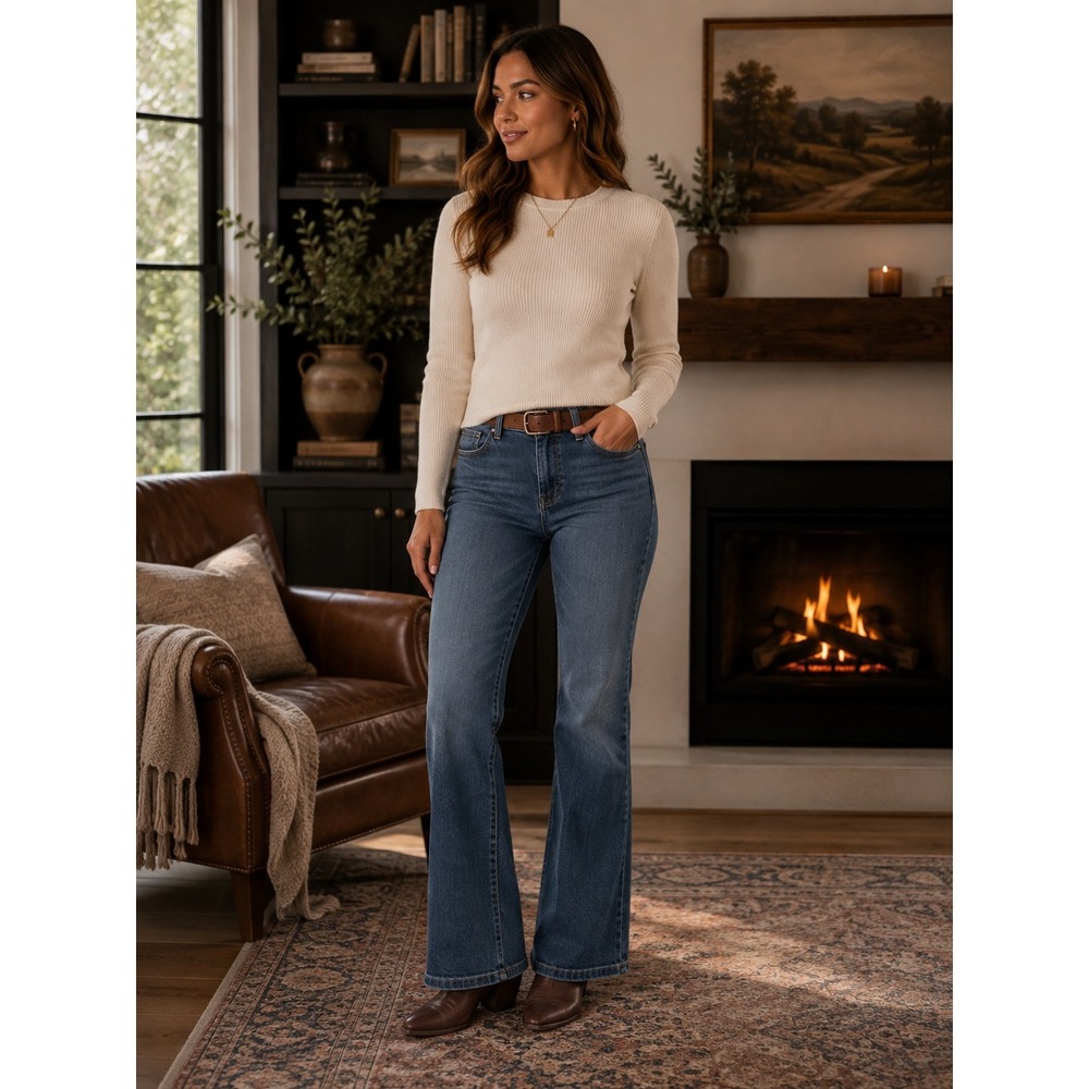 Levis Jeans Women 14 Blue Classic Bootcut Denim Western Retro Boho